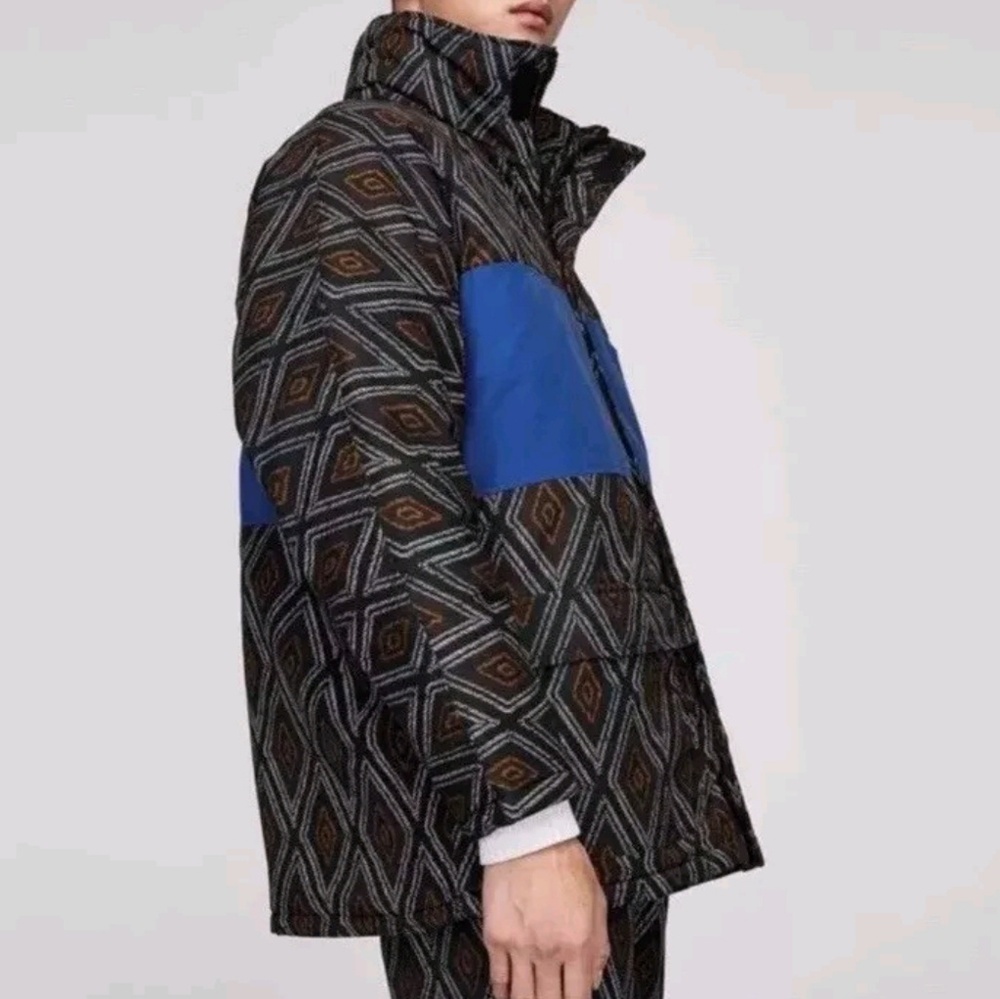 Zara Man oversized geometric jacket